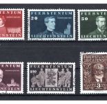 Liechtenstein MiNr. 186-191 gestempelt älteres Fotoattest Reinhardt