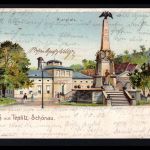 AK Teplitz-Schönau, Tschechien 1902 Soldatenbrief, Kurplatz