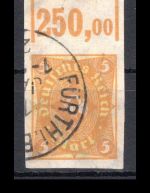 Deutsches Reich Infla MiNr. 205 U W OR gestempelt Fotoattest Weinbuch