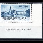 franz. Zone Baden MiNr. 46 II Br u II postfrisch Fotoattest Weinbuch
