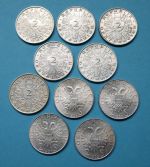 Österreich 1928-1937 kpl. Serie 2 Schilling Silber ss-vz