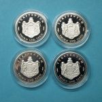 Thurn und Taxis 4 Medaillen CuNi versilbert PP