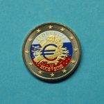 Slowenien 2012 2 Euro "10 Jahre Eurobargeld" in Farbe