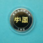 China VR Medaille "Pandabär" versilbert, teilvergoldet PP