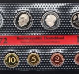 Bund Kursmünzensatz/ KMS 1972 D Spiegelglanz/ PP