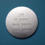 Medaille für 25 Jahre treue Dienste Stadt Aachen, im Etui