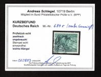 Deutsches Reich MiNr. 684 x Briefstück Kurzbefund Schlegel