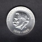 DDR 1975 10 Mark Albert Schweitzer Silber ST