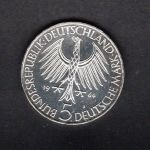 Bund 1964 5 DM Johann G. Fichte, Originalmünze vz-st