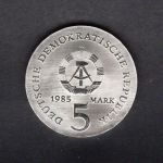 DDR 1985 5 Mark Caroline Neuber, Originalmünze! ST