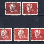 DDR MiNr. 254 ba, bb,ca, cb, cc gestempelt geprüft Schönherr