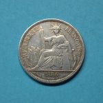 Frankreich Indochina 1886 Piastre de Commerce