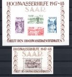 Saarland MiNr. Block 1+2 postfrisch Hochwasserhilfe