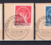 Berlin MiNr. 68-70 Briefstück mit Sonderstempel, geprüft Schlegel