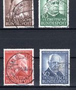 Bund MiNr. 173-176 gestempelt höchster Wert geprüft Schlegel