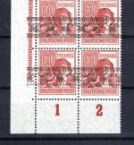 Bi-Zone MiNr. 49 I a postfrisch als 4er Block, geprüft Schlegel