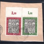 Bund MiNr. 139-140 Oberand Briefstück geprüft Schlegel