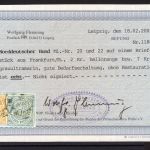 Norddeutscher Bund MiNr. 20 + 22 Briefstück Fotobefund Flemming
