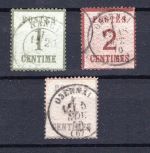 Norddeutscher Bund MiNr. 1 Ia, 2 Ia, 3 Ib gestempelt Fotobefund Flemming