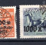 Deutsches Reich Infla MiNr. 258-260 gestempelt Infla geprüft