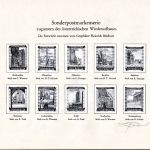 Österreich Schwarzdrucke MiNr. 854-928 auf 10 Erläuterungsblättern