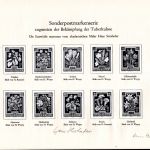 Österreich Schwarzdrucke MiNr. 854-928 auf 10 Erläuterungsblättern