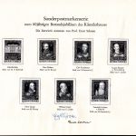 Österreich Schwarzdrucke MiNr. 854-928 auf 10 Erläuterungsblättern