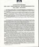 Österreich Schwarzdrucke MiNr. 959-967 auf 6 Erläuterungsblättern