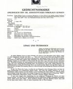 Österreich Schwarzdrucke MiNr. 968-977 auf 10 Erläuterungsblättern