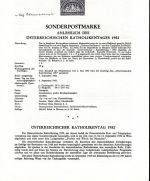 Österreich Schwarzdrucke MiNr. 968-977 auf 10 Erläuterungsblättern
