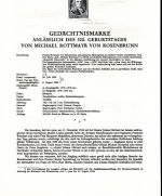 Österreich Schwarzdrucke MiNr. 996-1011 auf 9 Erläuterungsblättern