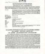 Österreich Schwarzdrucke MiNr. 996-1011 auf 9 Erläuterungsblättern