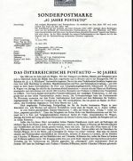 Österreich Schwarzdrucke MiNr. 1031-1039 auf 9 Erläuterungsblättern