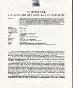 Österreich Schwarzdrucke MiNr. 1031-1039 auf 9 Erläuterungsblättern