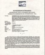 Österreich Schwarzdrucke MiNr. 1031-1039 auf 9 Erläuterungsblättern