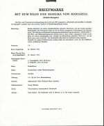 Österreich Schwarzdrucke MiNr. 1031-1039 auf 9 Erläuterungsblättern