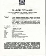 Österreich Schwarzdrucke MiNr. 1024-1030 auf 6 Erläuterungsblättern