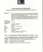 Österreich Schwarzdrucke MiNr. 1024-1030 auf 6 Erläuterungsblättern