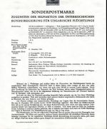 Österreich Schwarzdrucke MiNr. 1024-1030 auf 6 Erläuterungsblättern