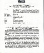 Österreich Schwarzdrucke MiNr. 981-995 auf 7 Erläuterungsblättern
