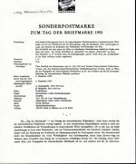 Österreich Schwarzdrucke MiNr. 981-995 auf 7 Erläuterungsblättern