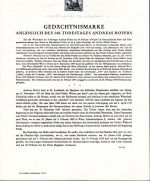 Österreich Schwarzdrucke MiNr. 929-958 auf 7 Erläuterungsblättern
