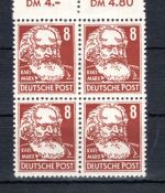 DDR MiNr. 329 za XII postfrisch im 4er Block, geprüft Paul