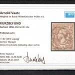 Altdeutschland Sachsen MiNr. 12 e gestempelt Kurzbefund Vaatz