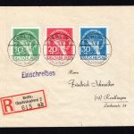 Berlin MiNr. 68-70 R-Brief Satzbrief, portogerecht, gelaufen
