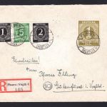 Gemeinchaftsausgaben MiNr. 937 u.a. Mischfrankatur auf R-Brief gelaufen