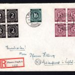 Gemeinchaftsausgaben MiNr. 921 u.a. Mischfrankatur auf R-Brief gelaufen