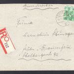 Bizone MiNr. 81 Einzelfrankatur auf R-Brief gelaufen