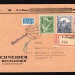 Berlin MiNr. 72-73 u.a. Mischfrankatur auf R-Brief gelaufen