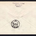 Bizone MiNr. 69-72 Sonderstempel auf R-Brief gelaufen